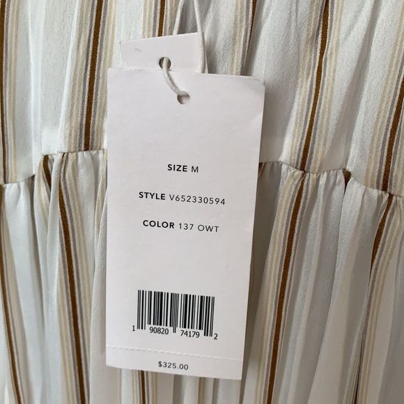 Vince crushed panel stripe midi skirt size M - Picture 7 of 7